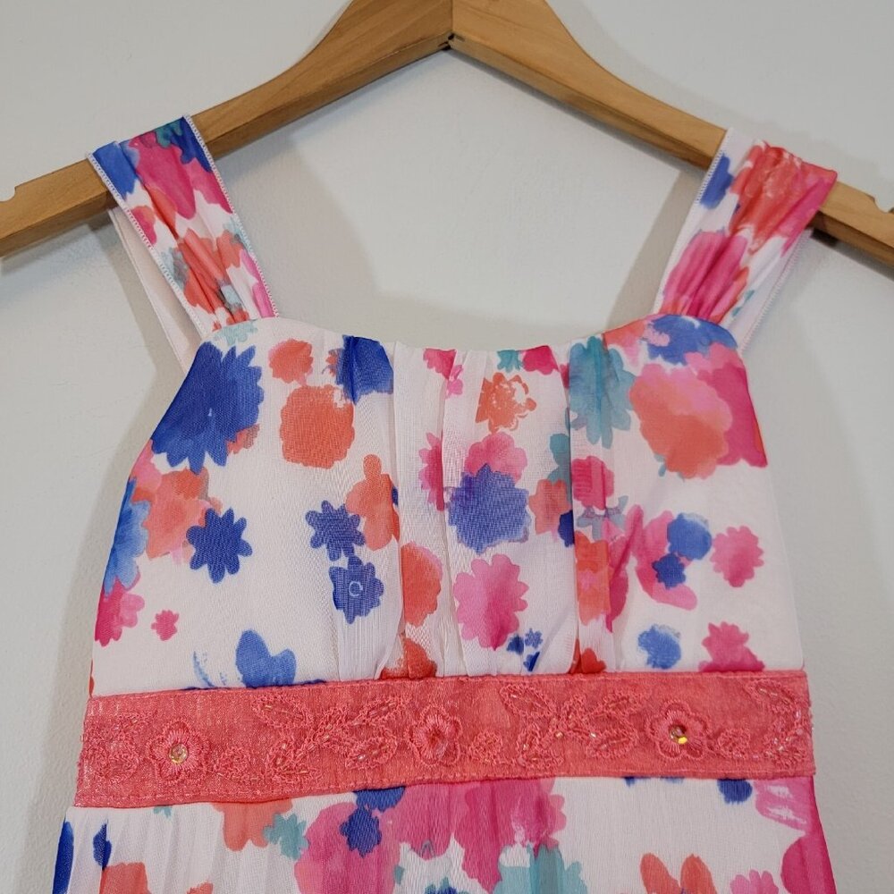 Speechless‎ Dress Pink Blue Floral Asymmetric Sleeveless Party Dress Girls Sz 12 - Picture 3 of 8